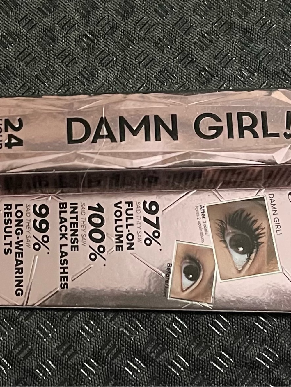 Too Faced Damn Girl! Mascara — Black with Pink Metallic Box